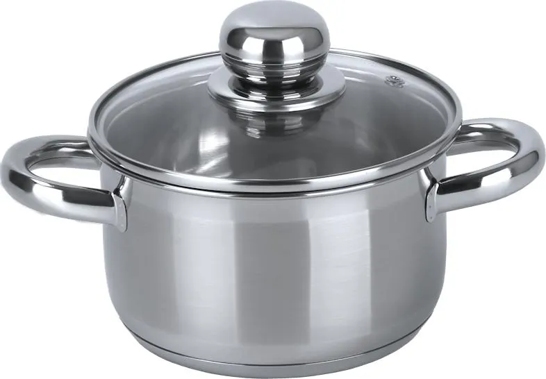 aro Fleischtopf tief mit Deckel, Edelstahl, Ø 16 cm, 1.8 L, Induktion