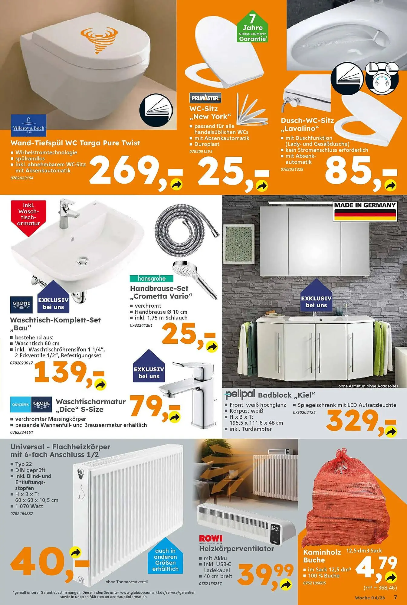 Globus Baumarkt Prospekt von 18. Januar bis 24. Januar 2026 - Prospekt seite 7