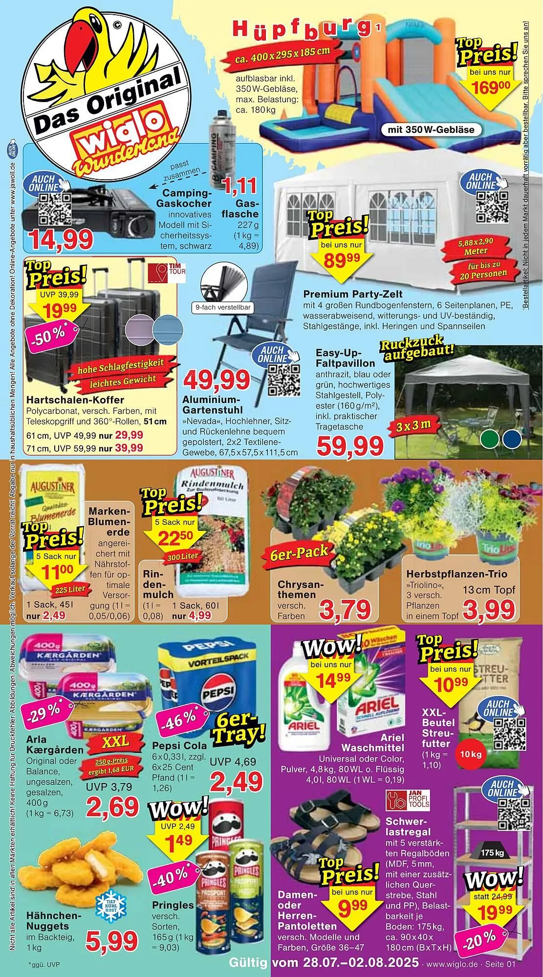 Wiglo Wunderland Prospekt von 28. Juli bis 2. August 2025 - Prospekt seite 1