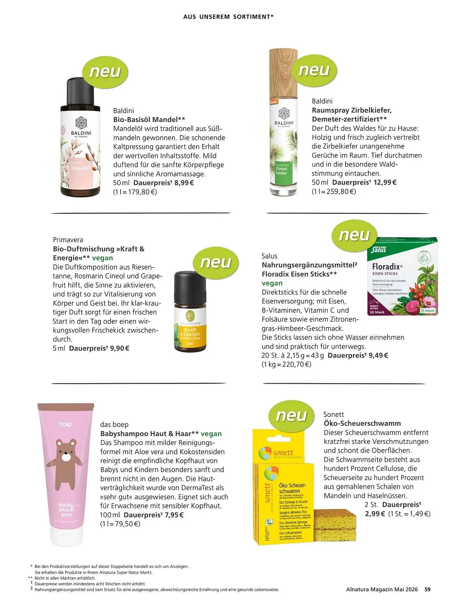 Alnatura Magazin von 1. Mai bis 1. Juni 2026 - Prospekt seite 63