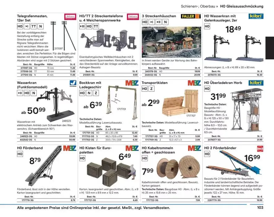Modellbahn Katalog von 29. Oktober bis 31. Dezember 2025 - Prospekt seite 105