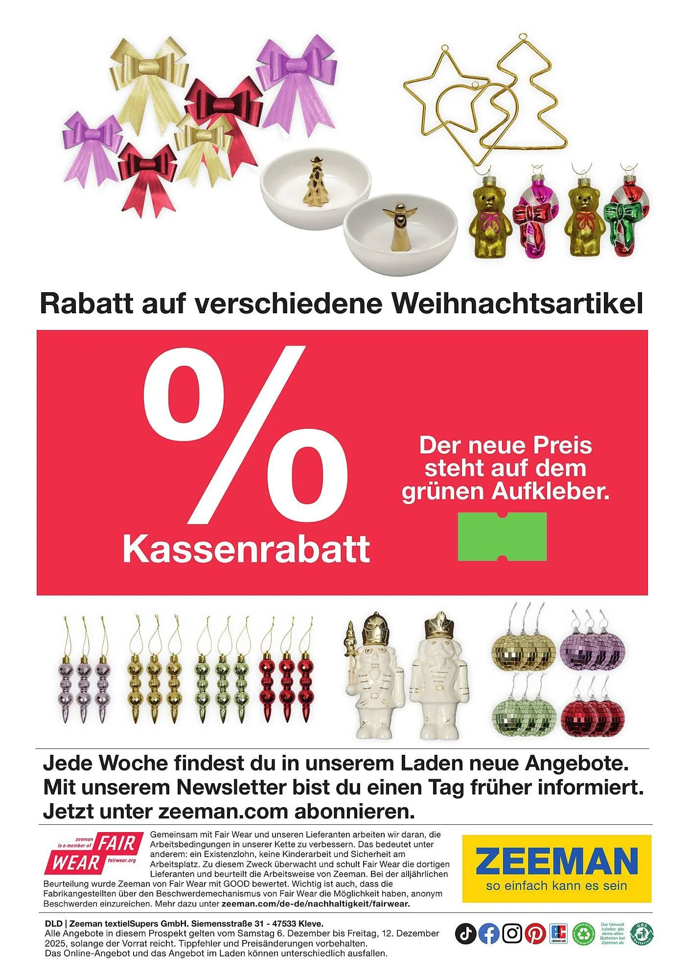 Zeeman Prospekt von 6. Dezember bis 12. Dezember 2025 - Prospekt seite 12