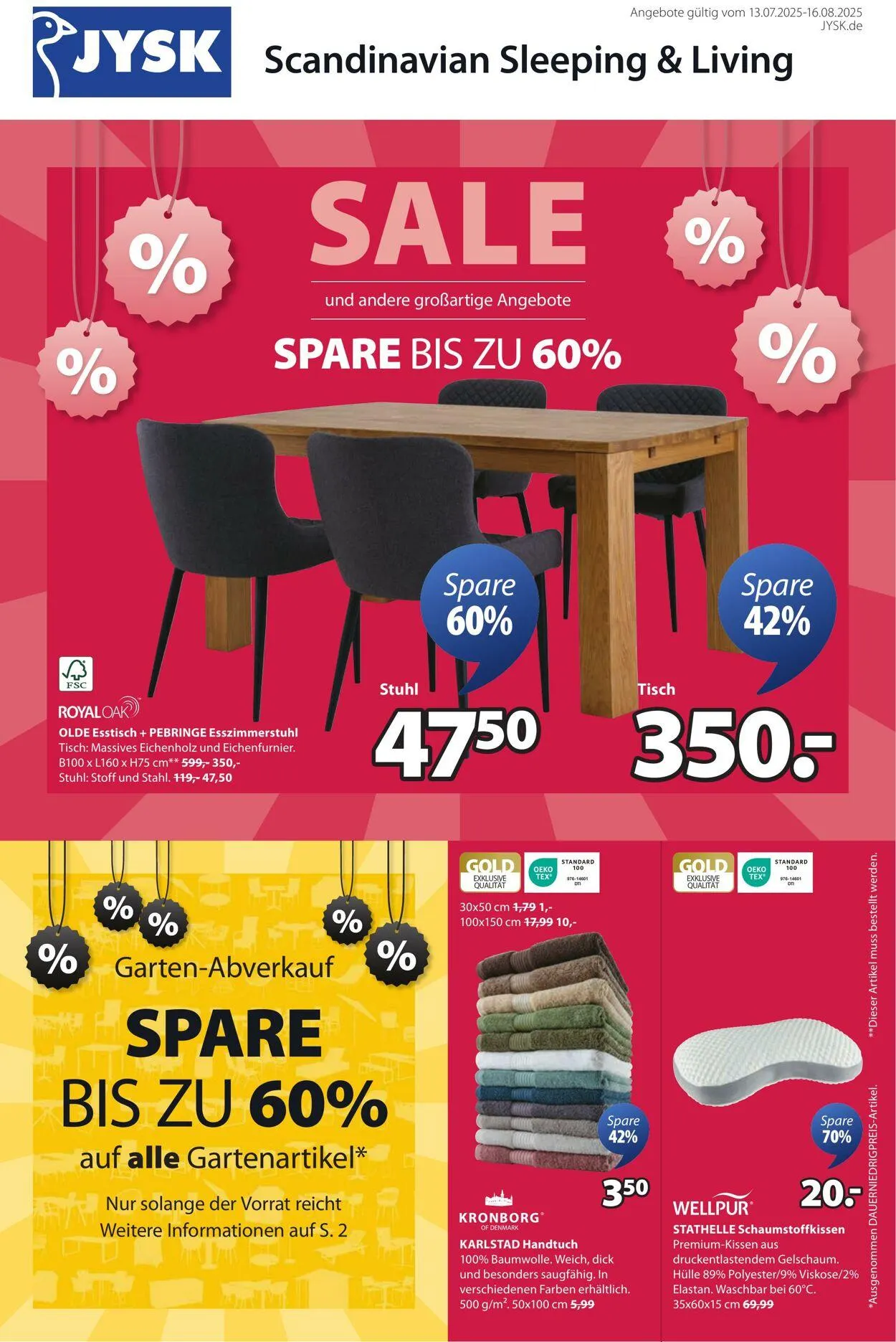 JYSK von 11. August bis 25. August 2025 - Prospekt seite 2