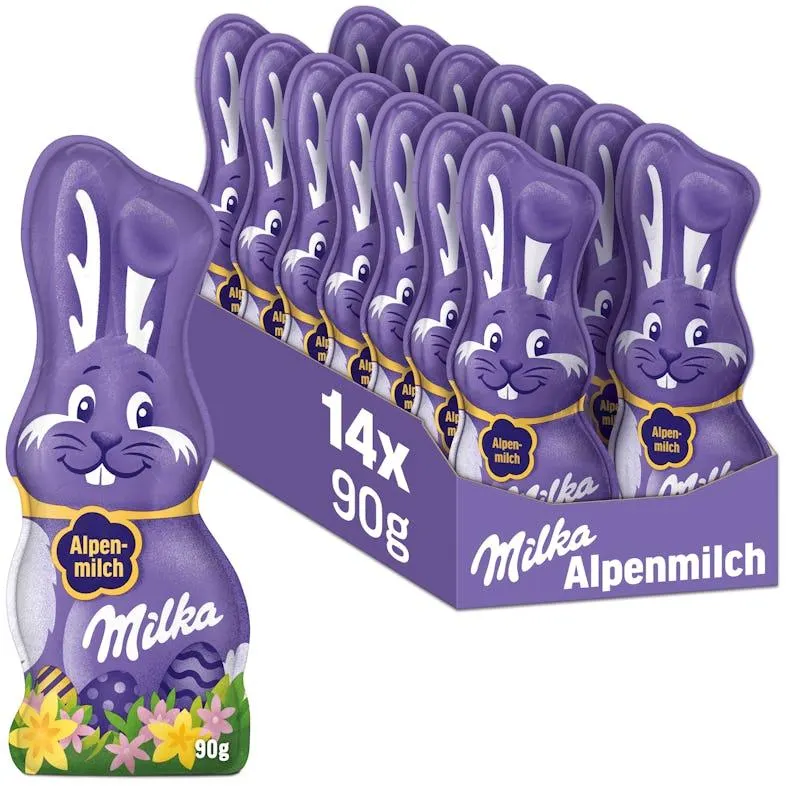 Milka Schmunzelhase Alpenmilch 14 x 90 g (1,26 kg)