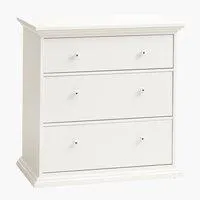 Comodă FREDENSBORG 3 sertare albă