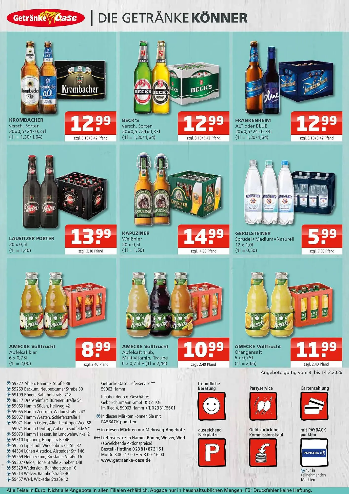 Getränke Oase Prospekt von 8. Februar bis 14. Februar 2026 - Prospekt seite 4