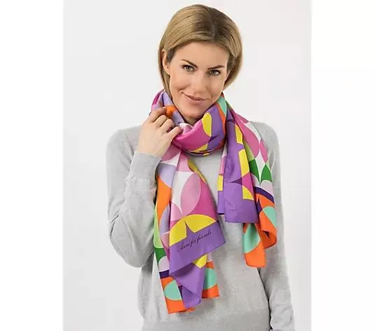 ANNI FOR FRIENDS Seidenschal bedruckt 87 x 175cm