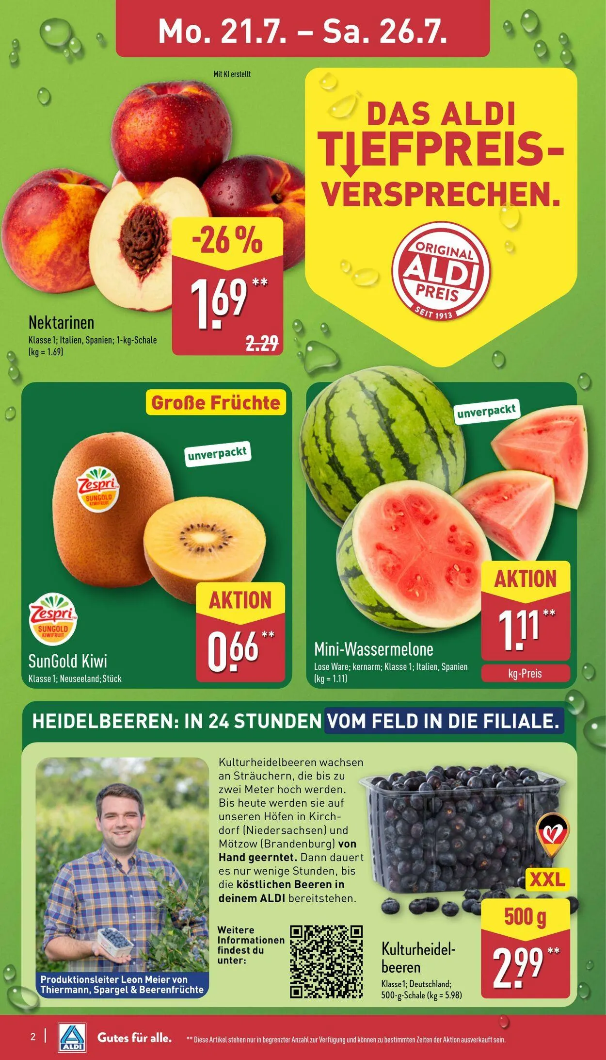 Aldi-Nord von 21. Juli bis 26. Juli 2025 - Prospekt seite 2