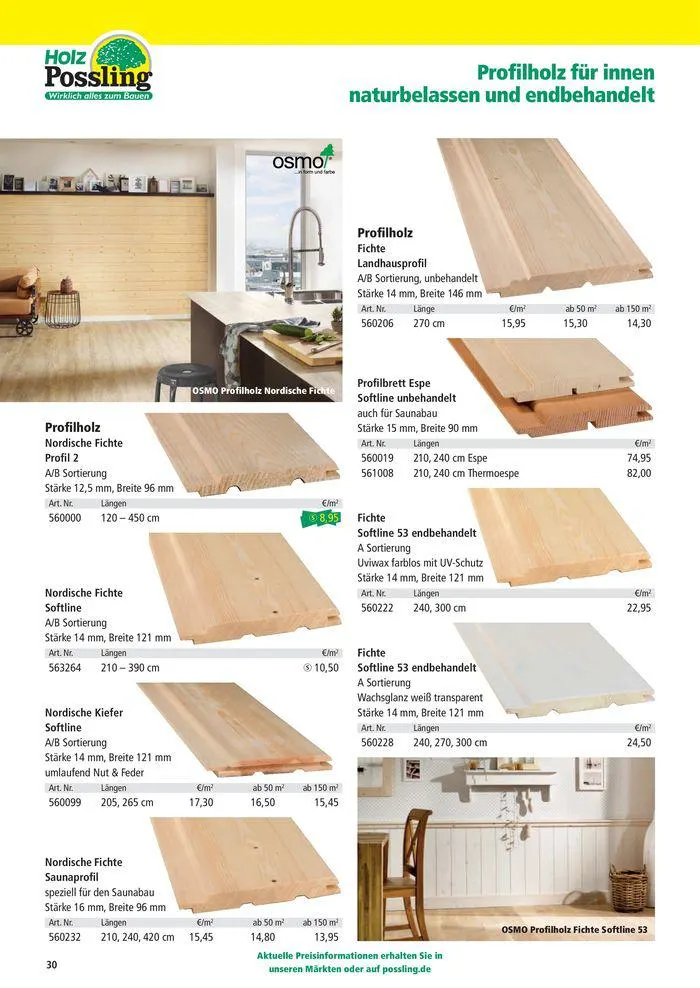 Holz-& Baukatalog 2024/25 von 27. März bis 31. Januar 2025 - Prospekt seite 30