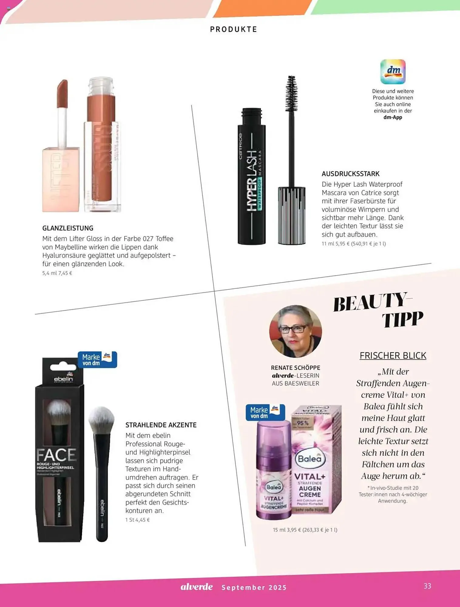 dm drogerie Magazin von 1. September bis 30. September 2025 - Prospekt seite 33