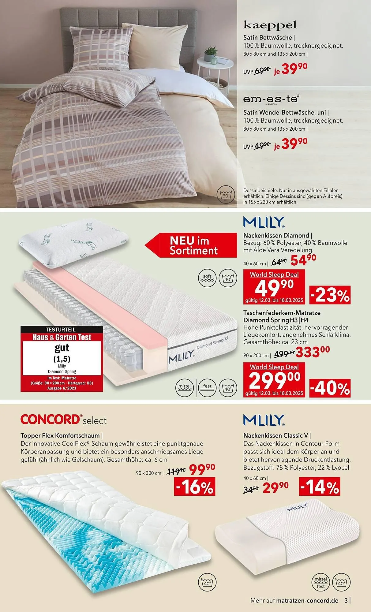 Matratzen Concord Prospekt von 26. Februar bis 25. März 2025 - Prospekt seite 3