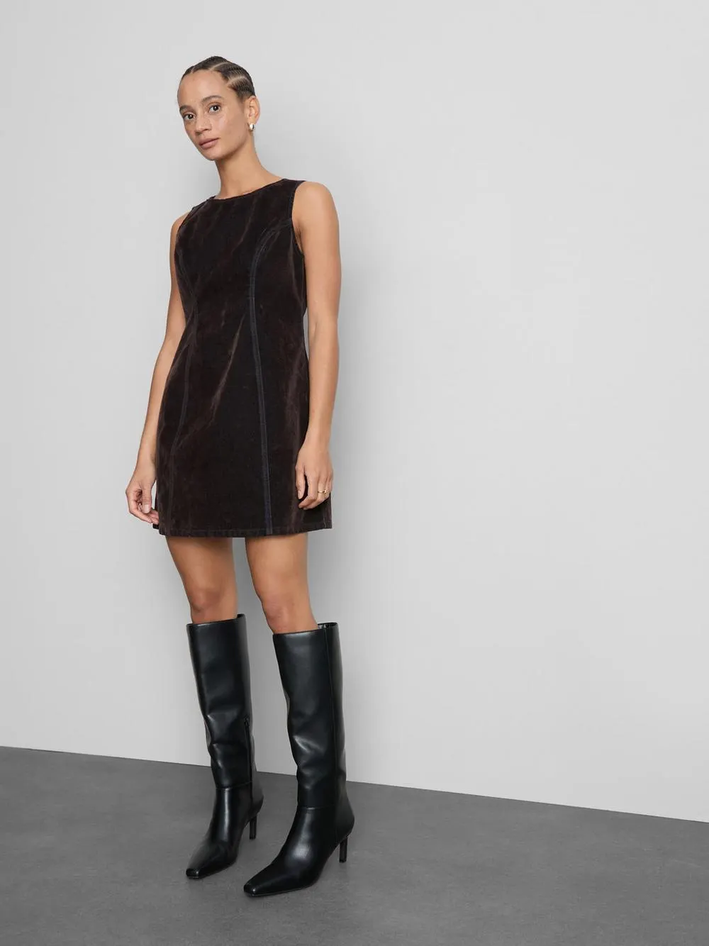 Gebürstetes „Paula Echevarría“ Minikleid in A-Linie