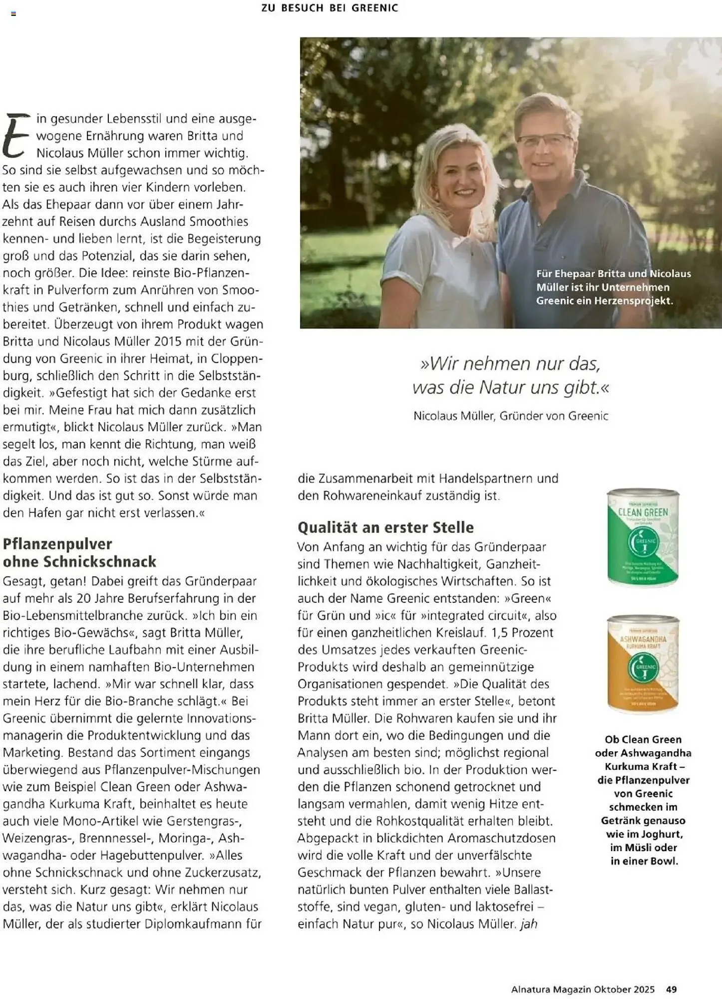 Alnatura Prospekt von 1. Oktober bis 31. Oktober 2025 - Prospekt seite 49