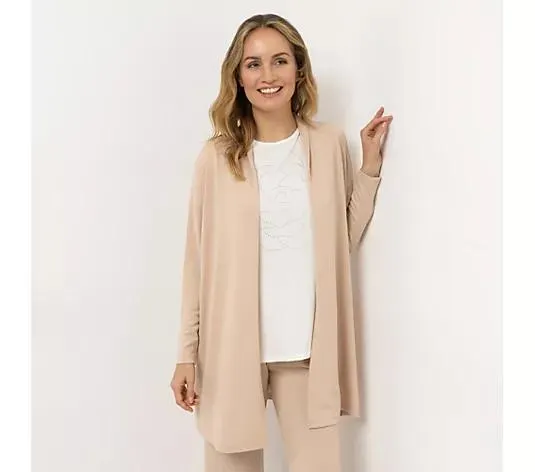 KIM & CO. Longcardigan, Langarm Soft Touch Jersey lange Seitenschlitze figurumspielend