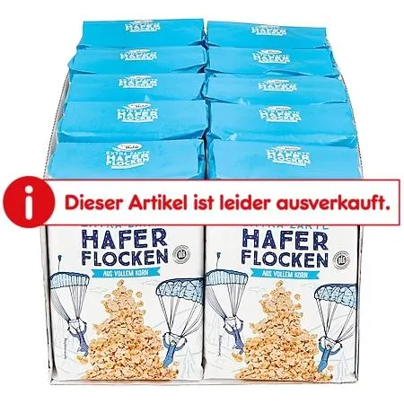 Kornmühle Haferflocken zart 500 g, 10er Pack