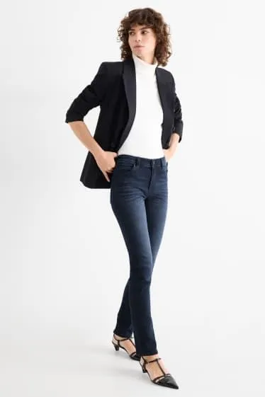 Slim jeans - mid-rise waist - jog denim