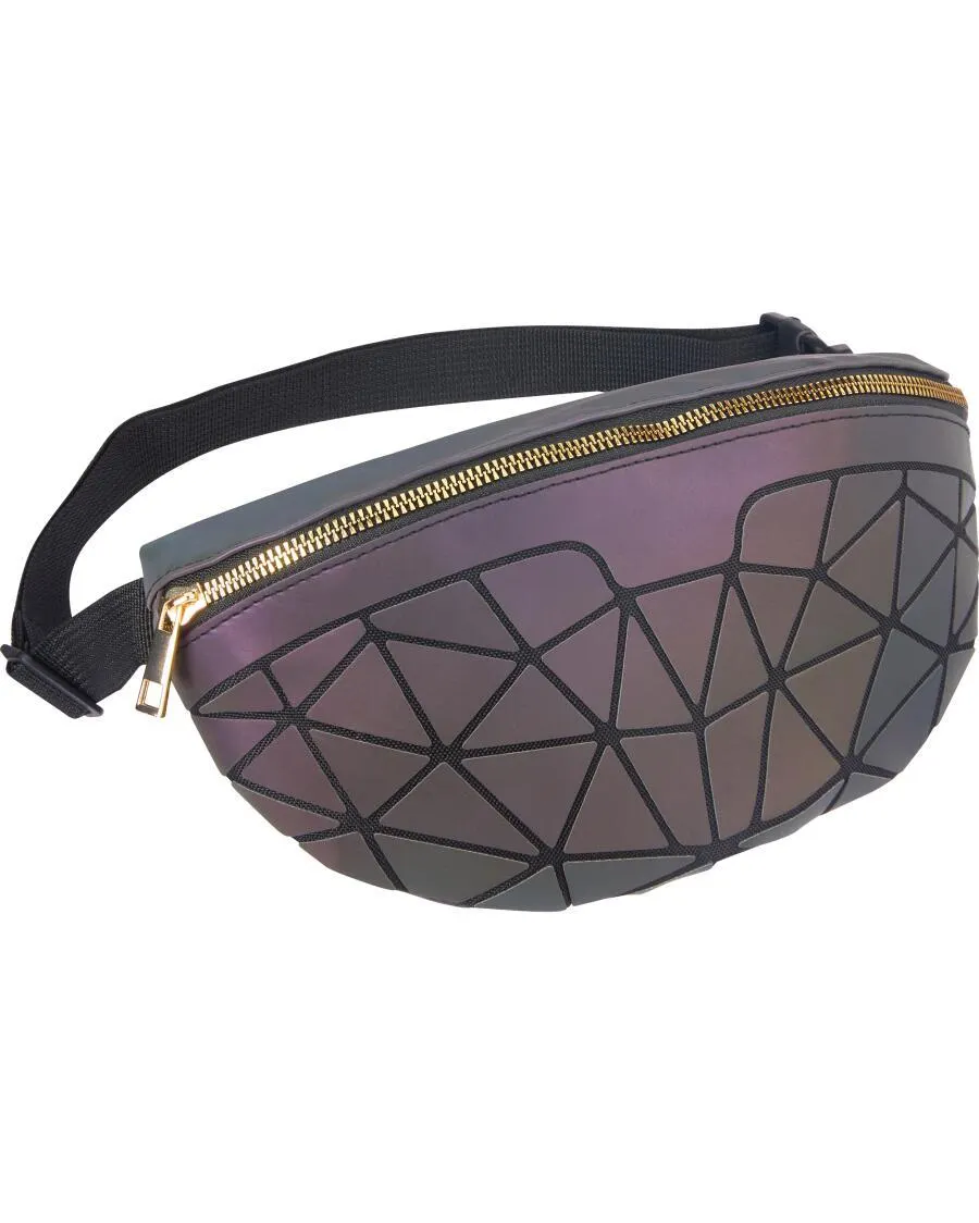 Bauchtasche mit Holo-Effekt Janina, verstellbarer Hüftgurt
