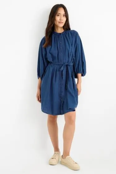 Denim shirt dress
