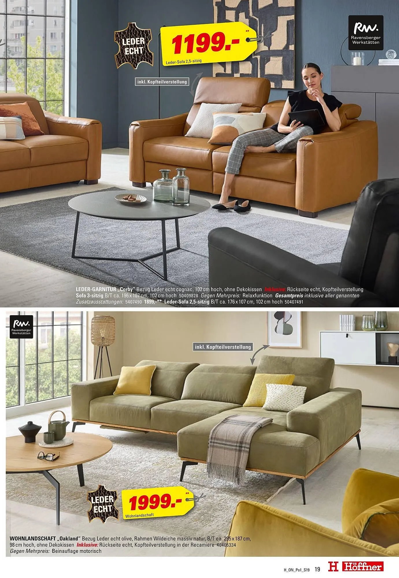 Höffner Prospekt von 4. Juni bis 15. Juli 2025 - Prospekt seite 19