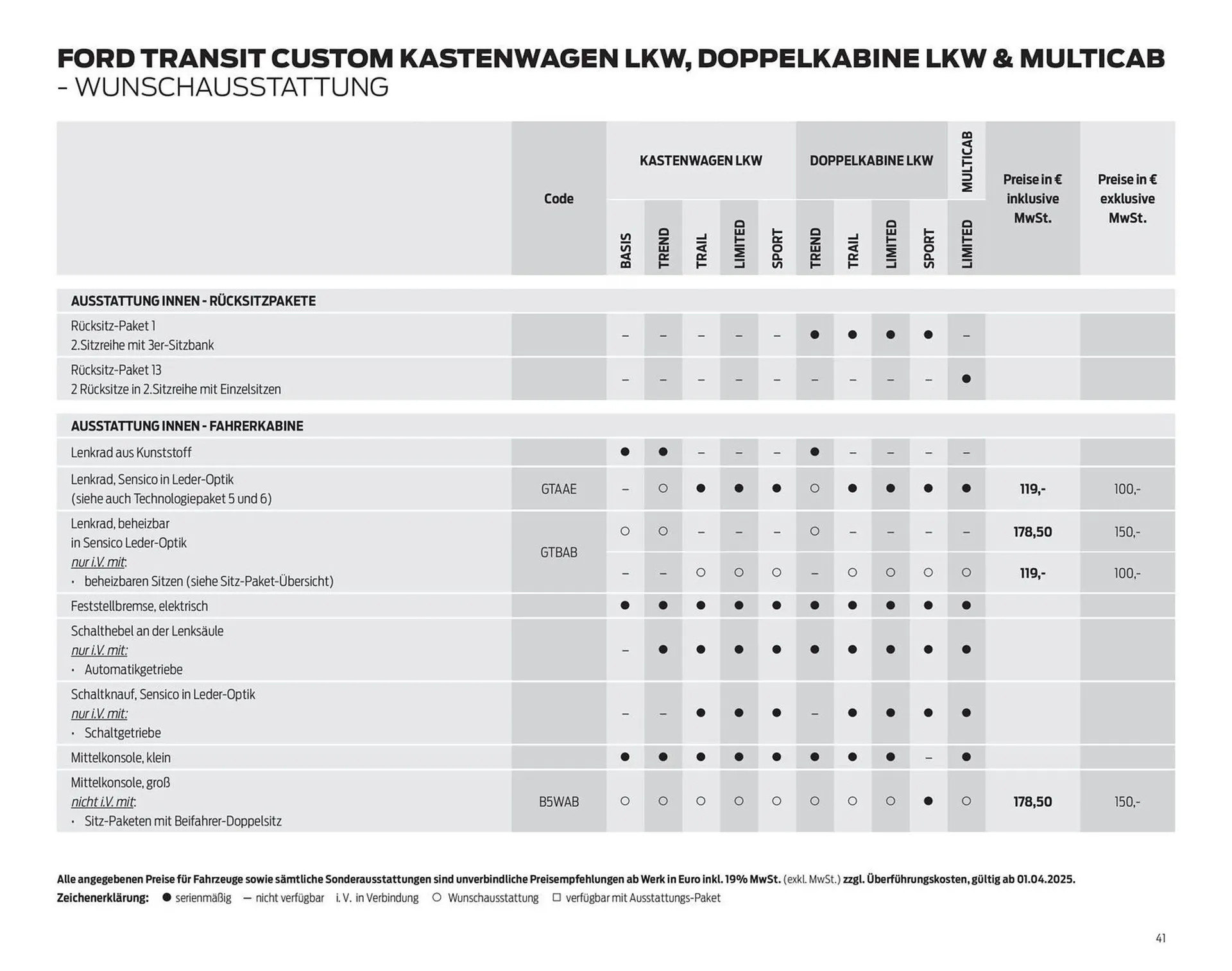 Ford Prospekt von 25. März bis 8. April 2026 - Prospekt seite 41