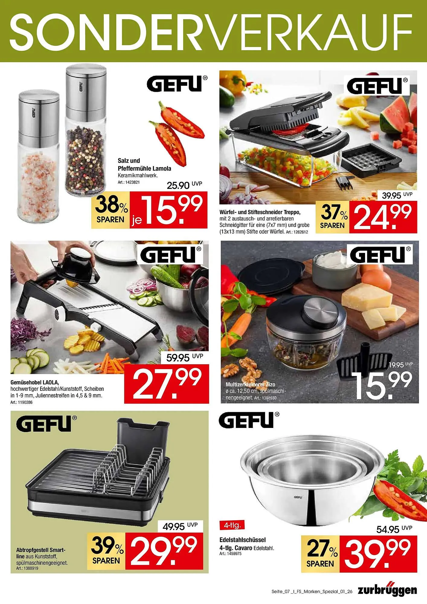 Zurbrüggen Prospekt von 16. April bis 1. Juni 2026 - Prospekt seite 7