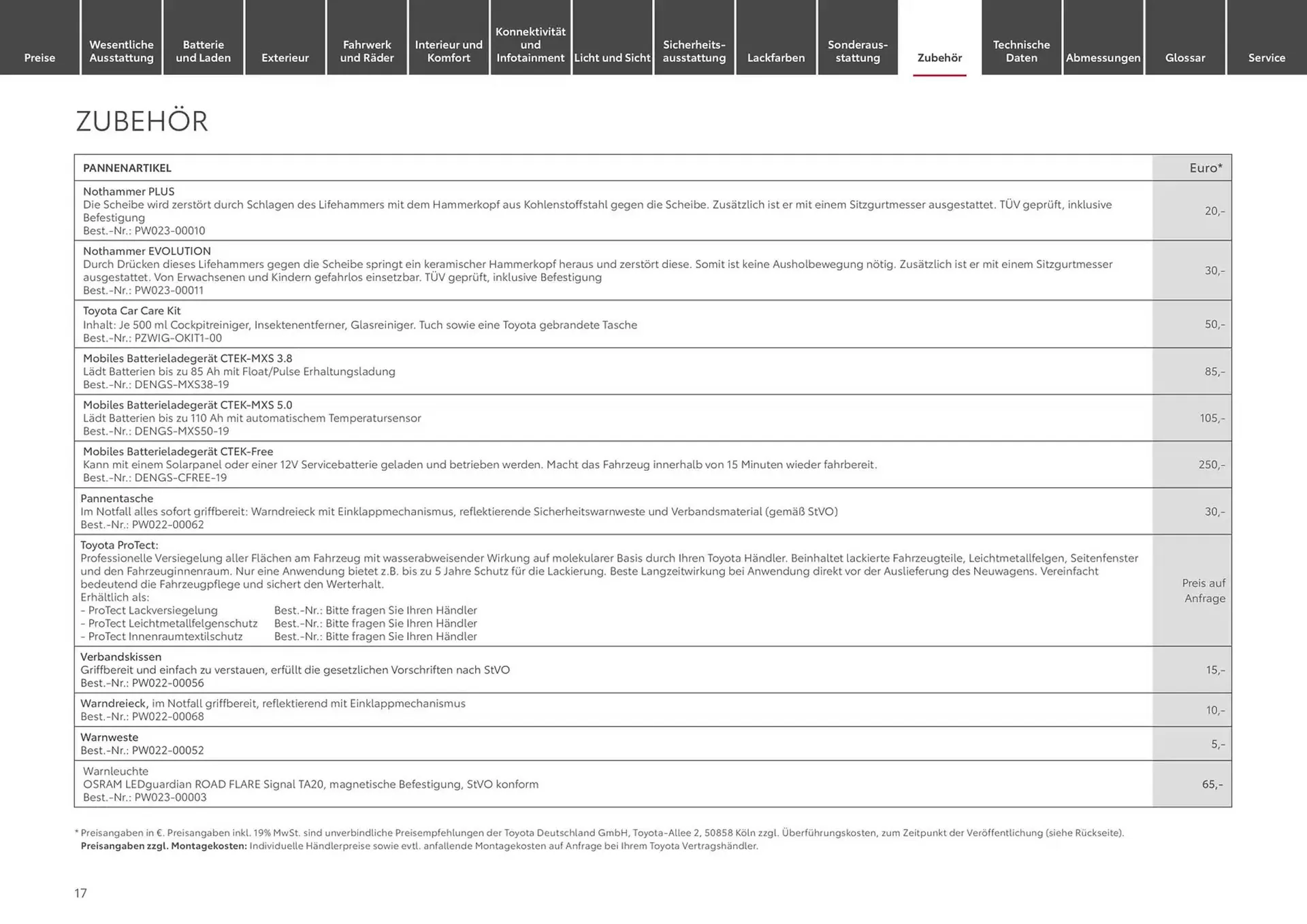 Toyota Prospekt von 1. Januar bis 1. Januar 2026 - Prospekt seite 17