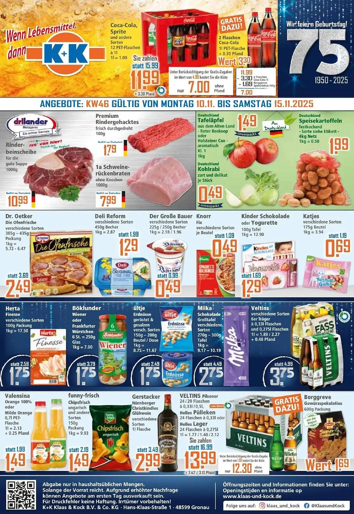 Klaas und Kock Prospekt von 10. November bis 15. November 2025 - Prospekt seite 1
