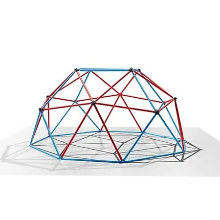 Klettergerüst 244x244x120cm DomeClimber Kinder Kletterkuppel Geodome 8FT - blau/rot