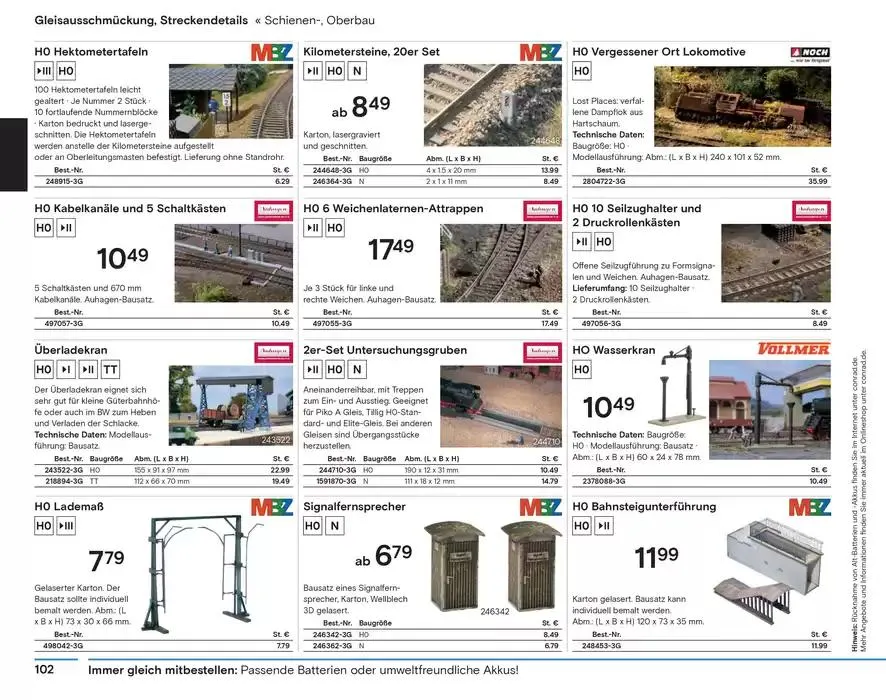 Modellbahn Katalog von 29. Oktober bis 31. Dezember 2025 - Prospekt seite 104