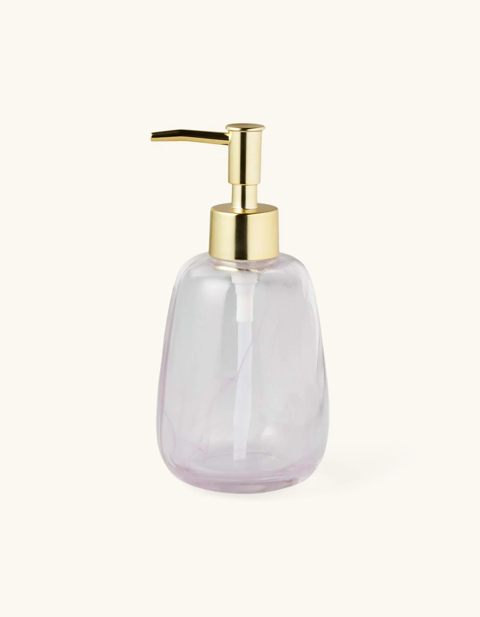 Seifenspender Glas/Kunststoff. 8,3 x 11,3 cm.