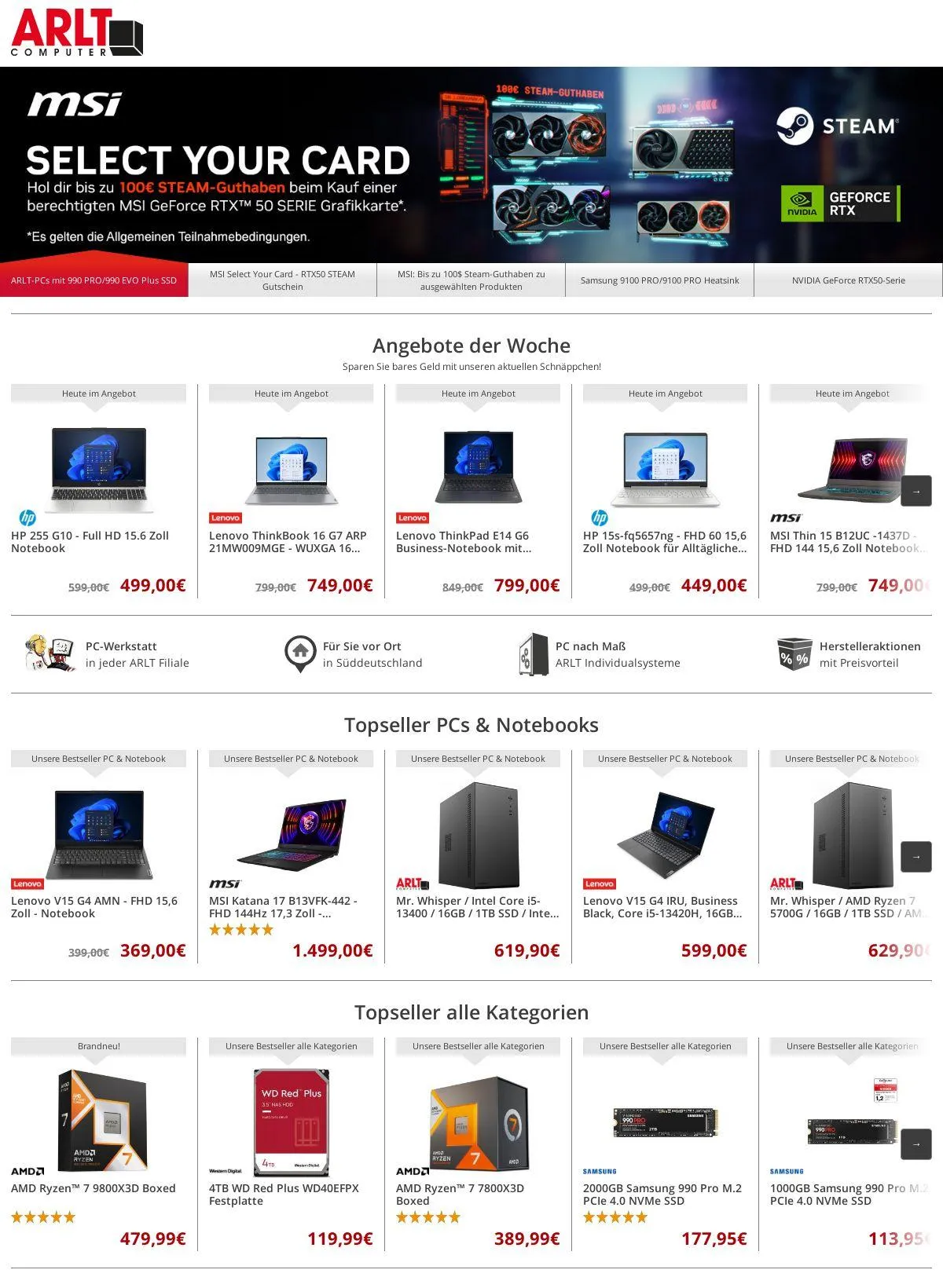 ARLT Computer Aktueller Prospekt von 10. November bis 16. November 2025 - Prospekt seite 1