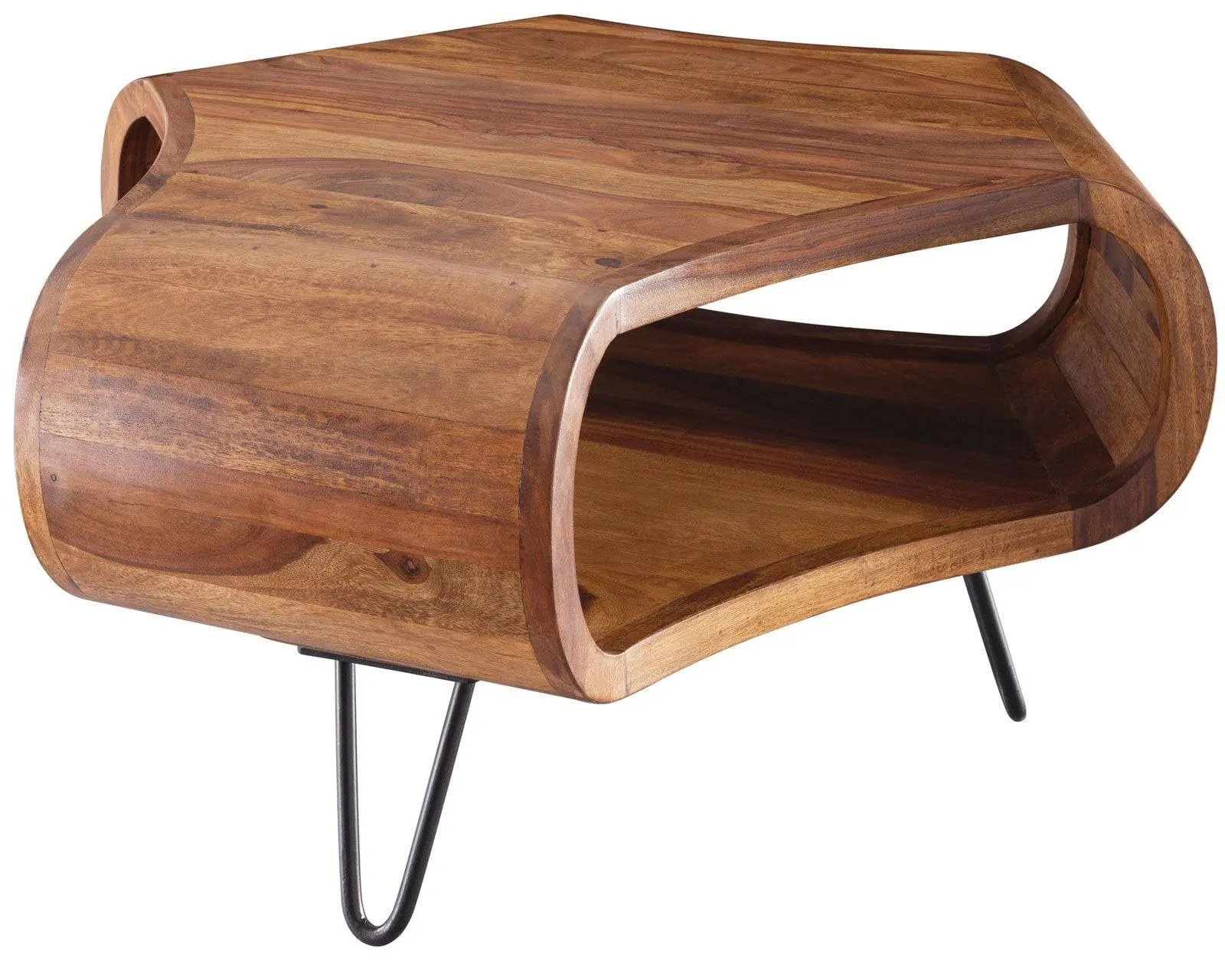 Couchtisch 55 x 55 cm braun