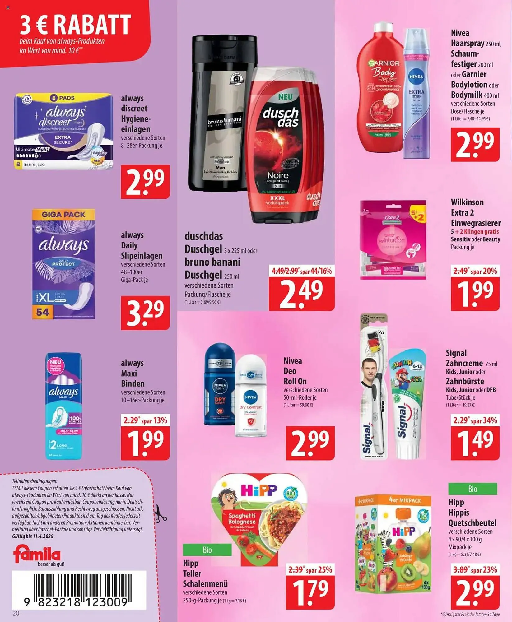 Famila Nord Ost Prospekt von 7. April bis 11. April 2026 - Prospekt seite 20