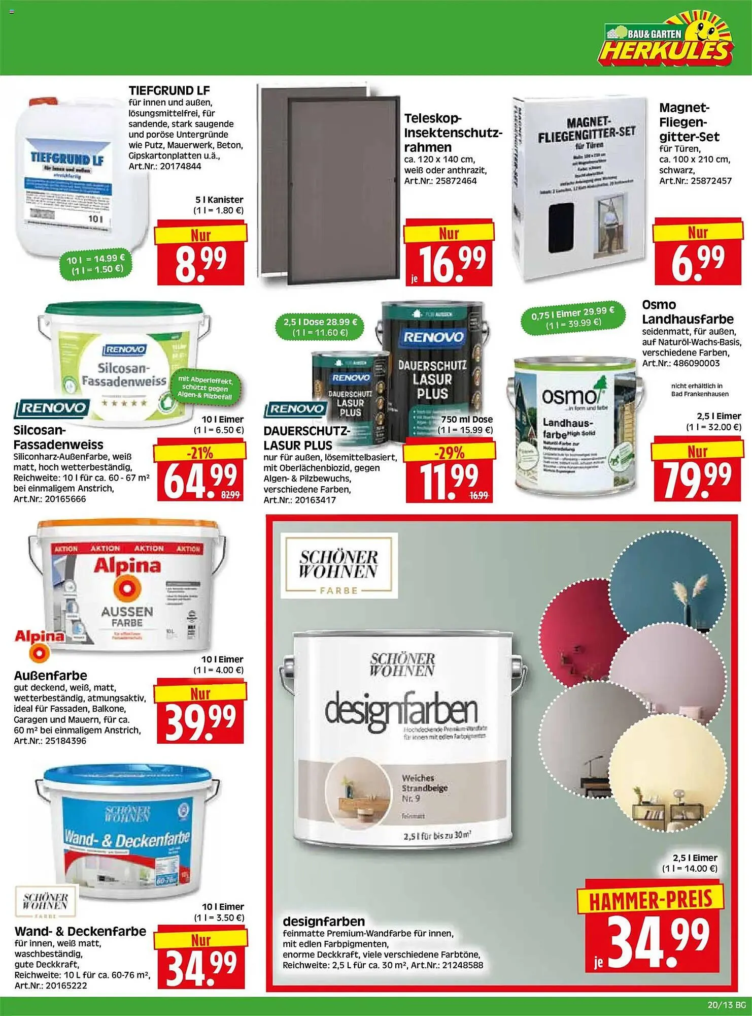 Herkules Baumarkt Prospekt von 11. Mai bis 16. Mai 2026 - Prospekt seite 13