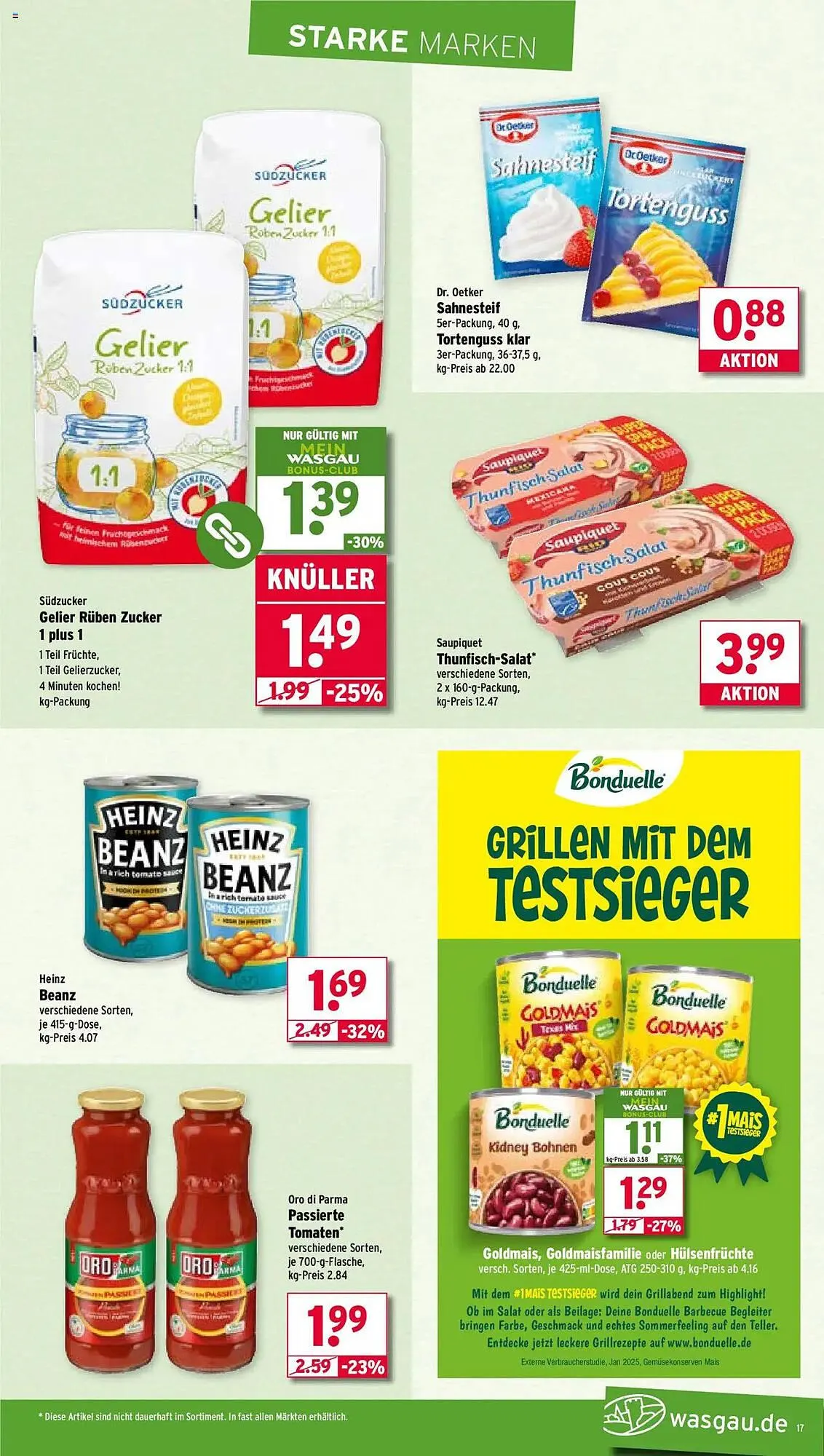 Wasgau Prospekt von 7. Juli bis 12. Juli 2025 - Prospekt seite 17