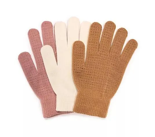 MUK LUKs Damen-Handschuhe Farbmix Einheitsgröße 3er Pack