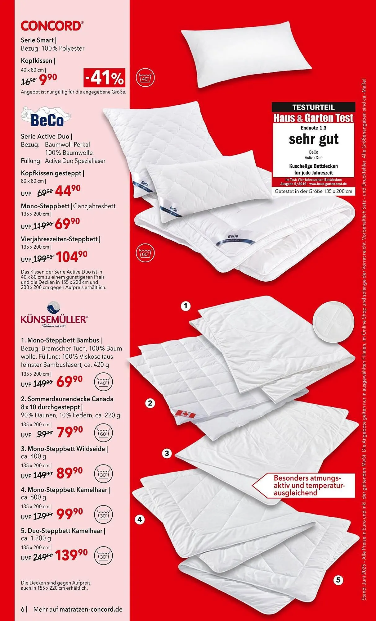 Matratzen Concord Prospekt von 25. Juni bis 29. Juli 2025 - Prospekt seite 6