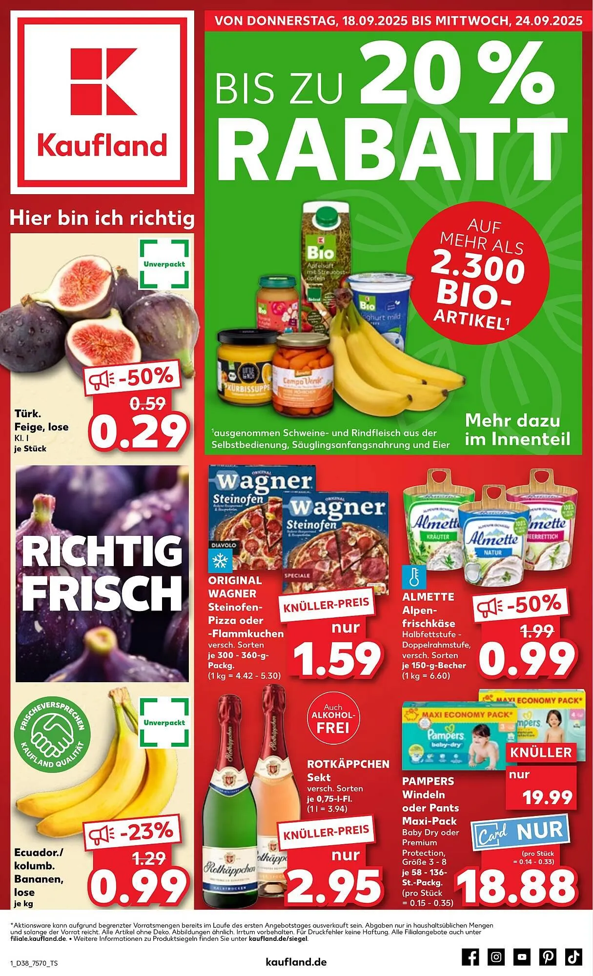Kaufland Prospekt von 18. September bis 24. September 2025 - Prospekt seite 1