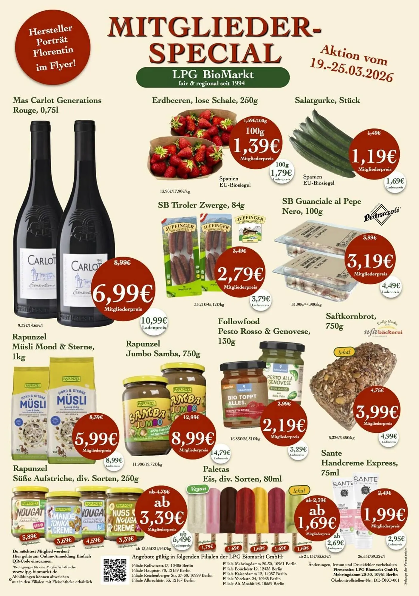 LPG Biomarkt Prospekt von 19. März bis 25. März 2026 - Prospekt seite 1