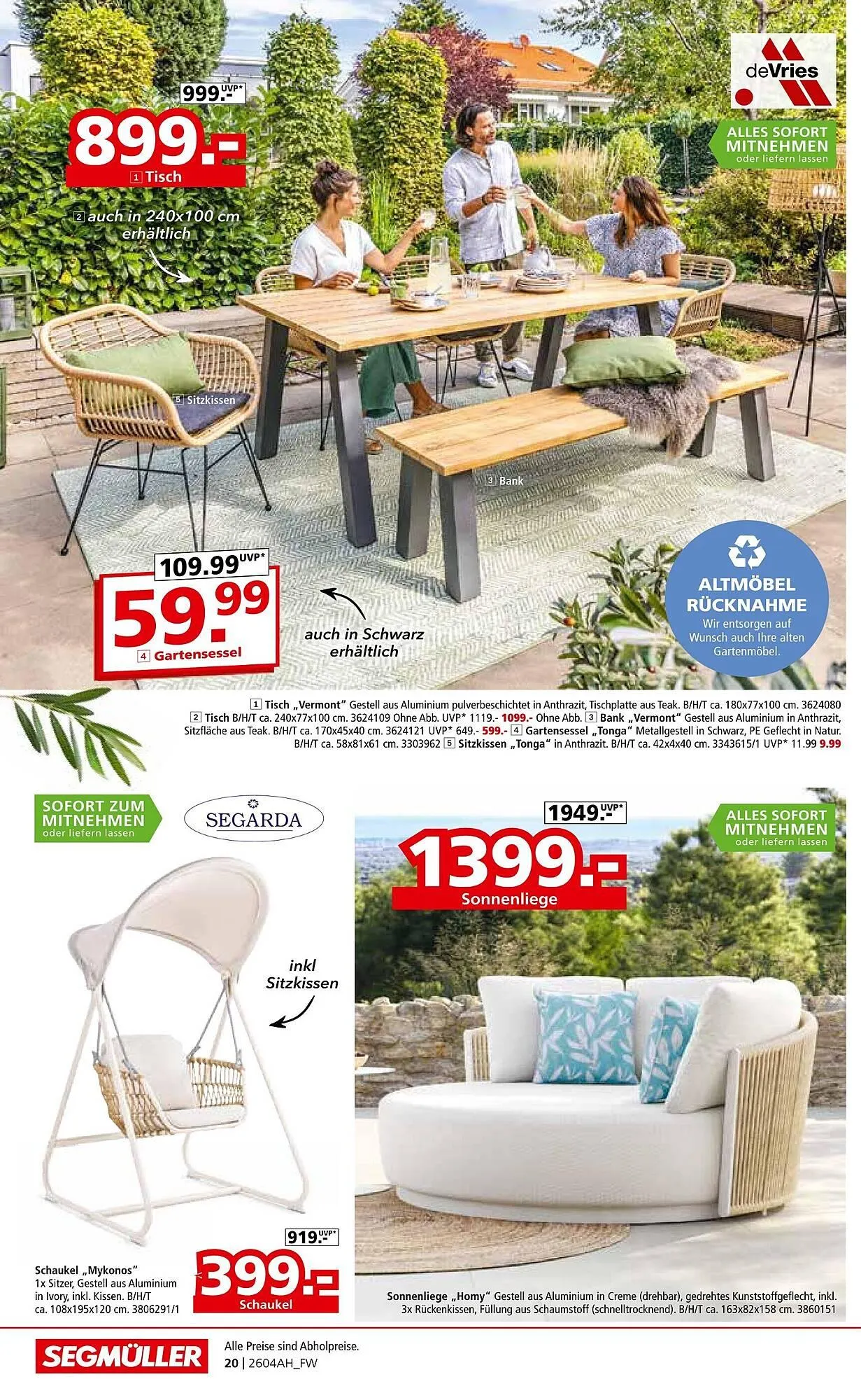 Segmüller Prospekt von 11. April bis 2. Mai 2026 - Prospekt seite 20