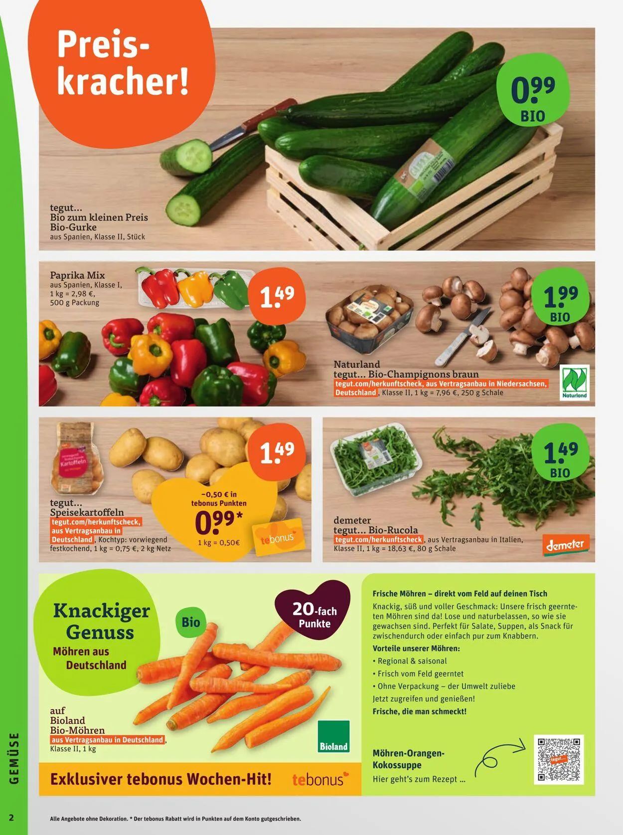 Tegut Aktueller Prospekt von 13. Oktober bis 19. Oktober 2025 - Prospekt seite 4