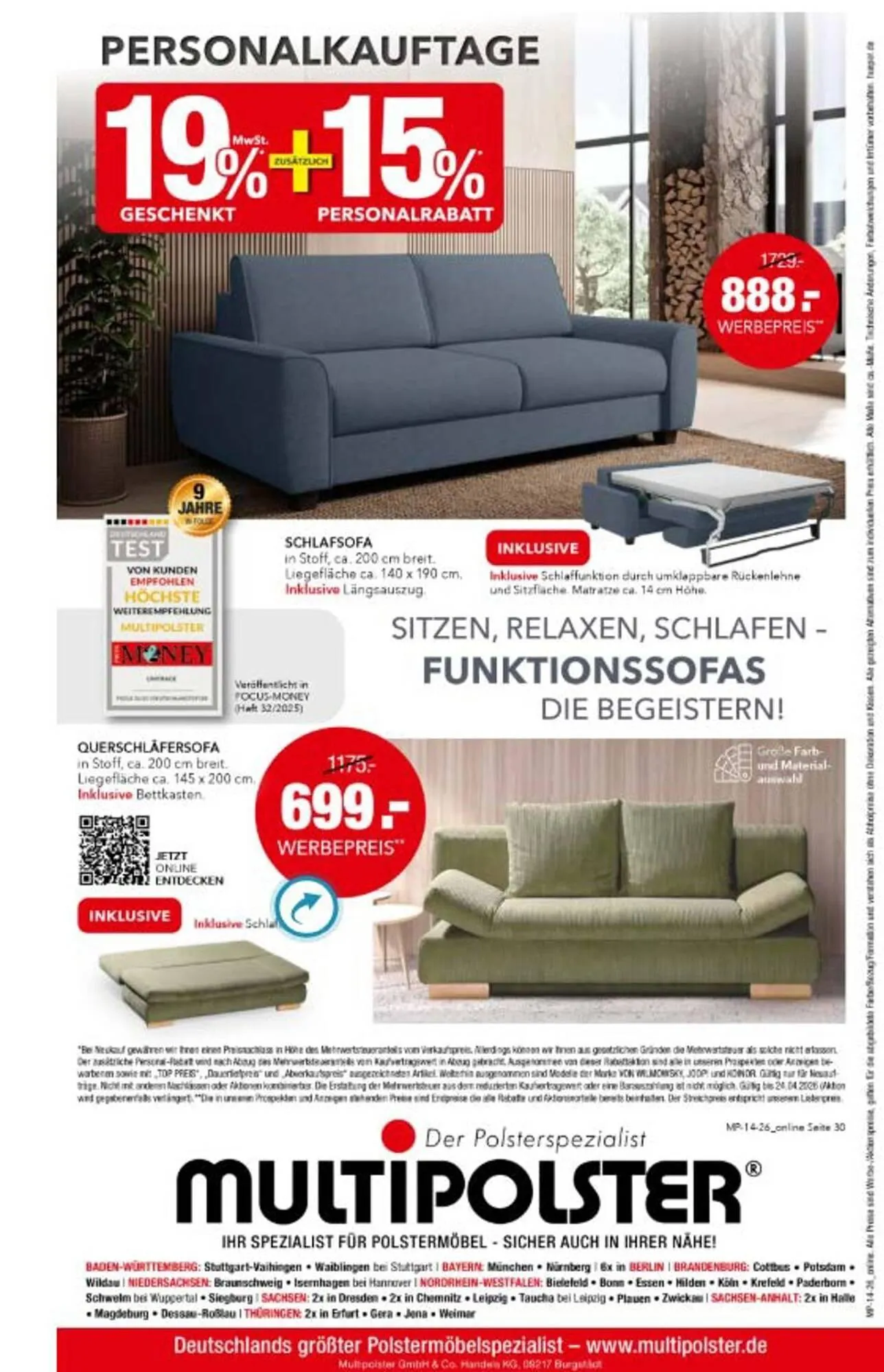 Multipolster Prospekt von 14. April bis 24. April 2026 - Prospekt seite 30
