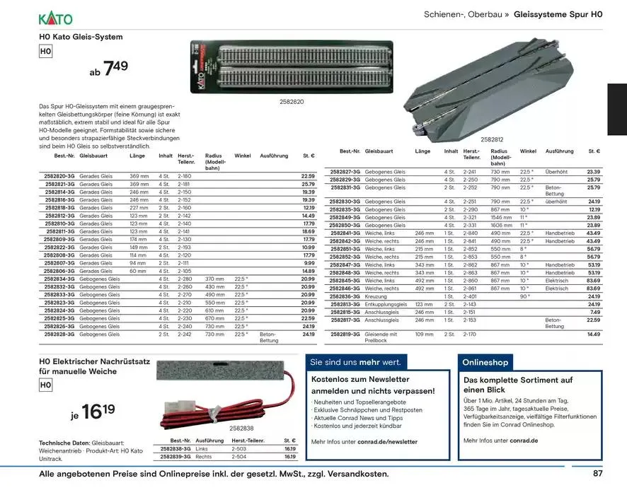 Modellbahn Katalog von 29. Oktober bis 31. Dezember 2025 - Prospekt seite 89
