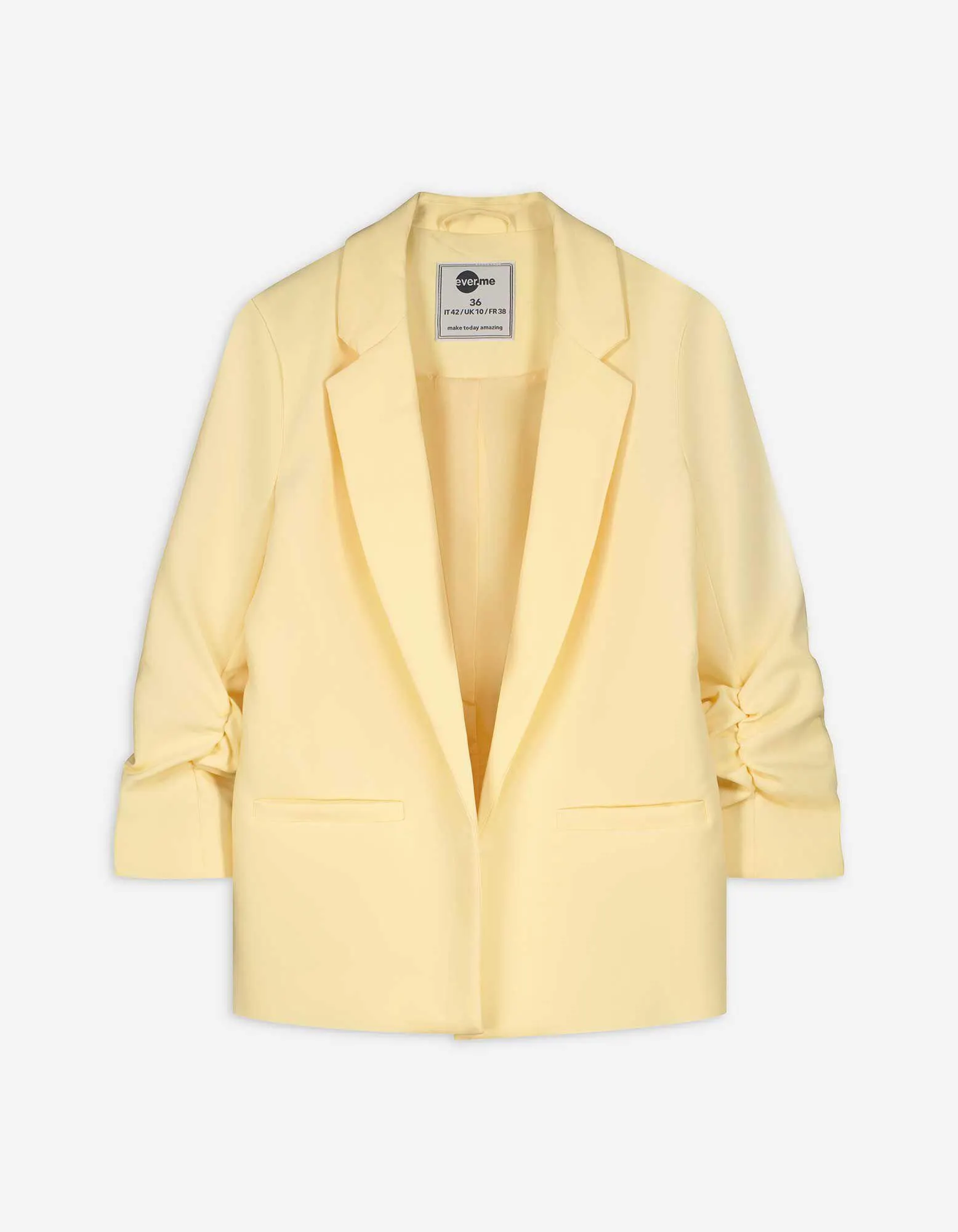 Blazer - einfarbig - hellgelb