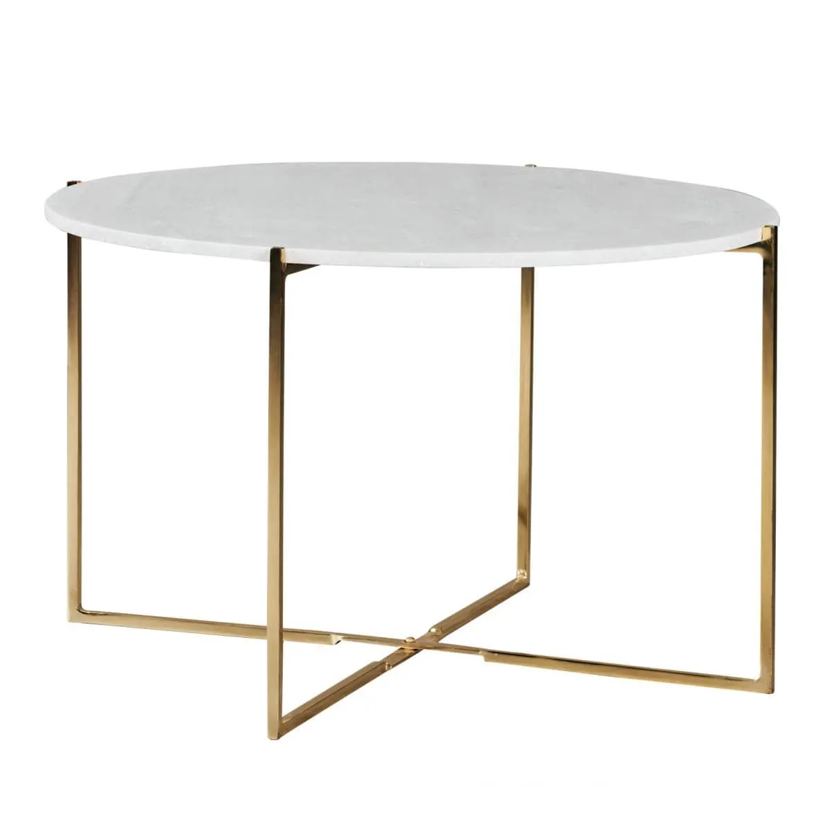 Couchtisch MAMORY 70 x 45 cm goldfarbig/ weiß