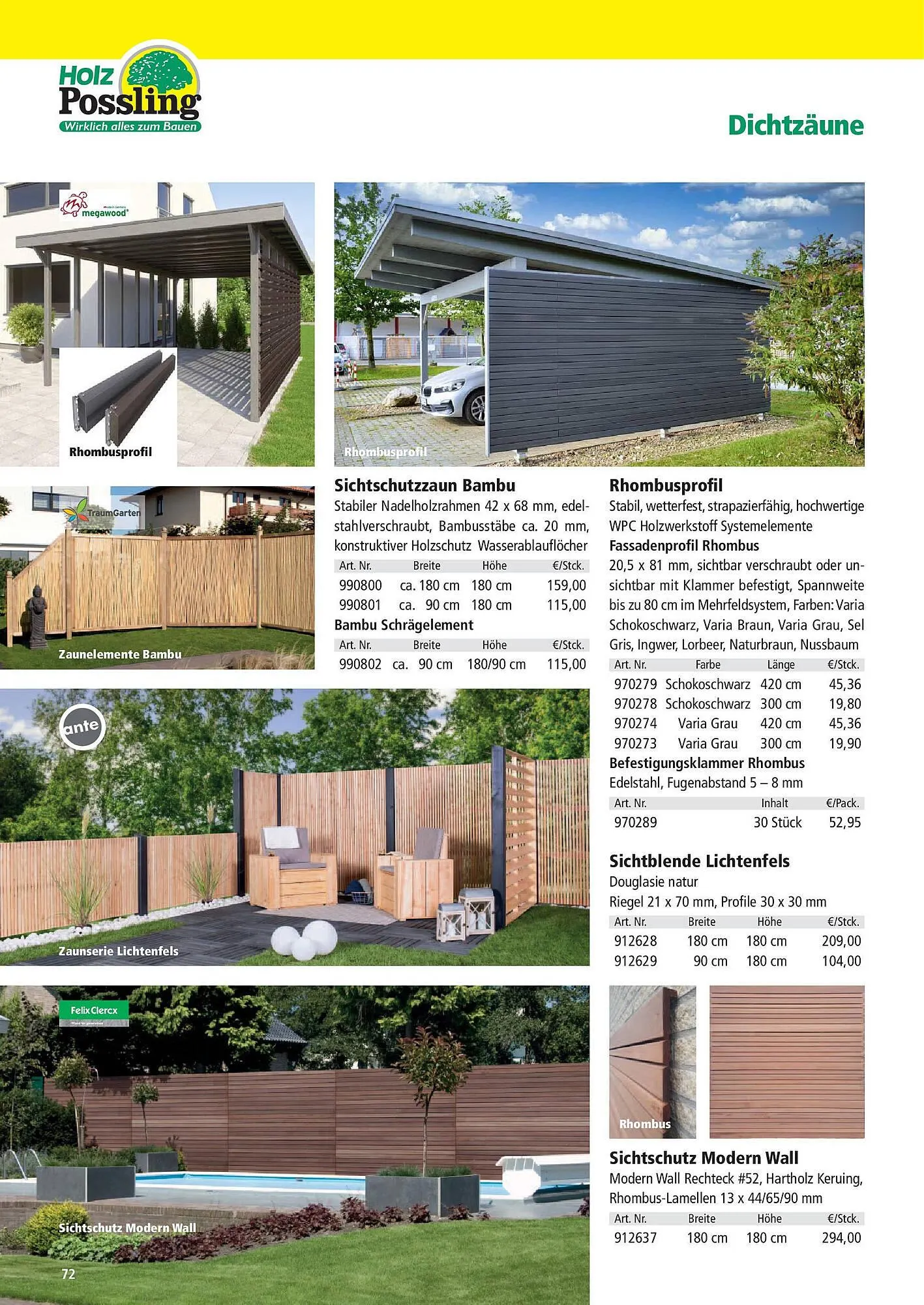 Holz Possling Prospekt von 31. März bis 30. Juni 2025 - Prospekt seite 72