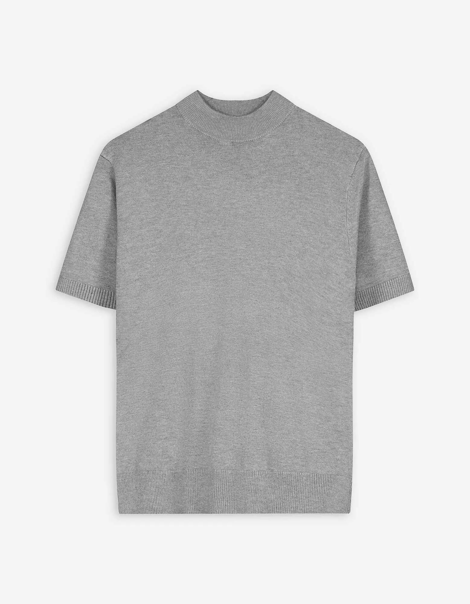 Strickshirt - Viskose-Mix - grau