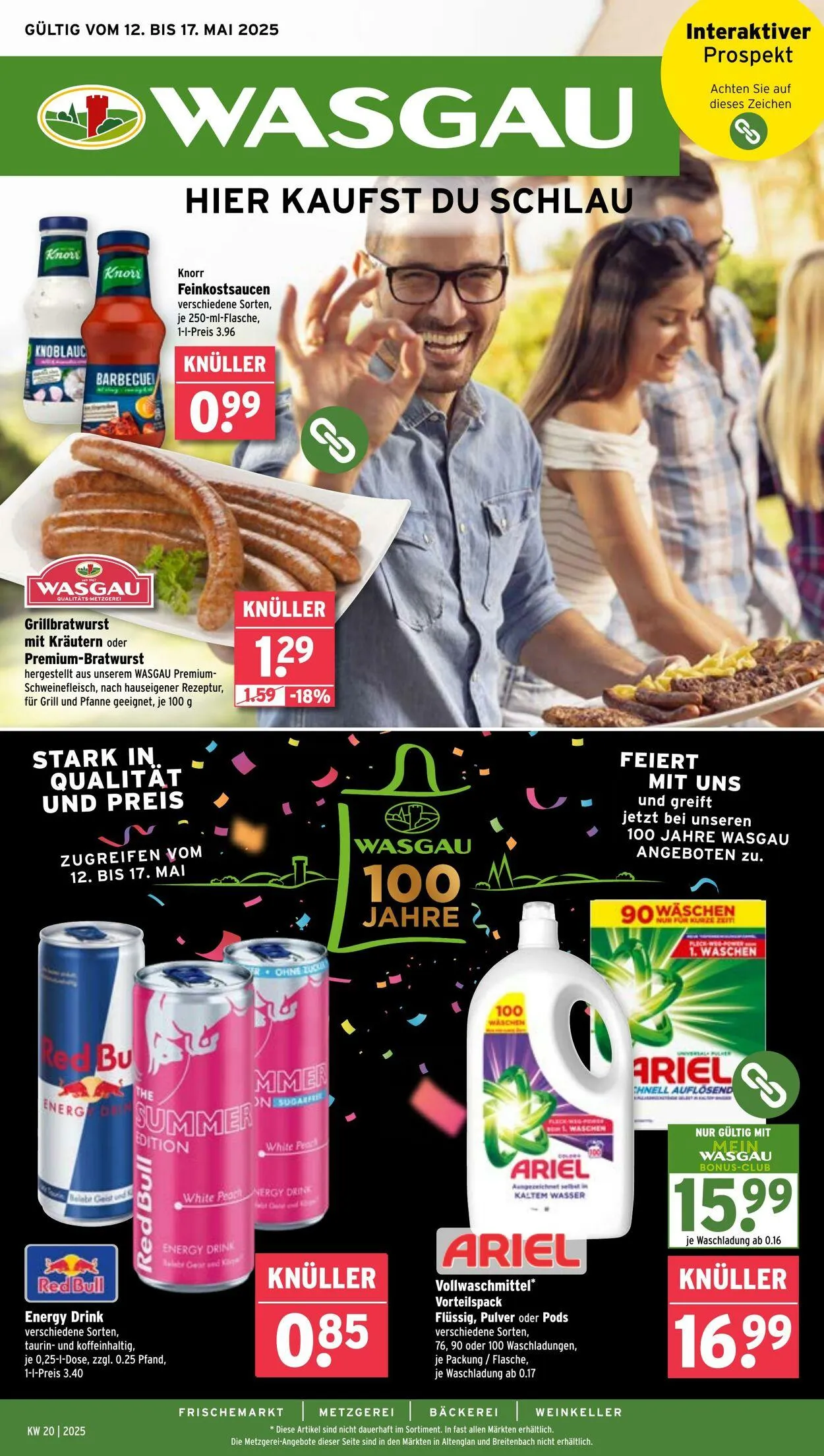 Wasgau von 12. Mai bis 17. Mai 2025 - Prospekt seite 1