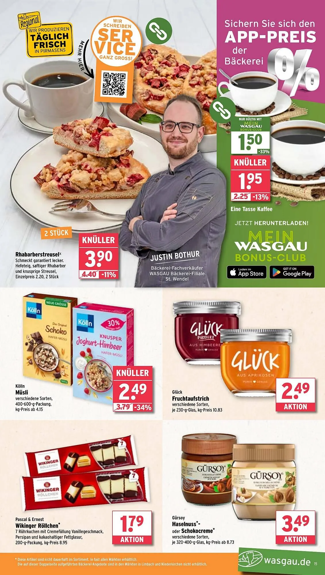 Wasgau Prospekt von 24. März bis 29. März 2025 - Prospekt seite 15