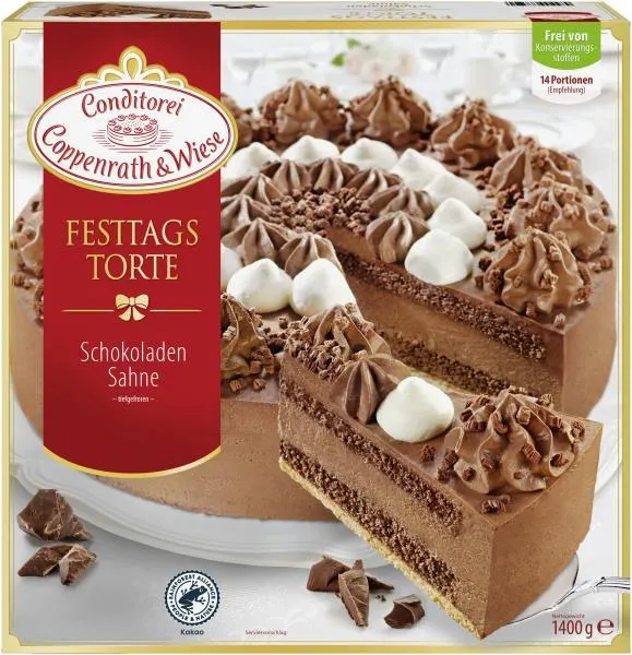 Coppenrath & Wiese Festtagstorte Schokoladen Sahne 1,40 kg